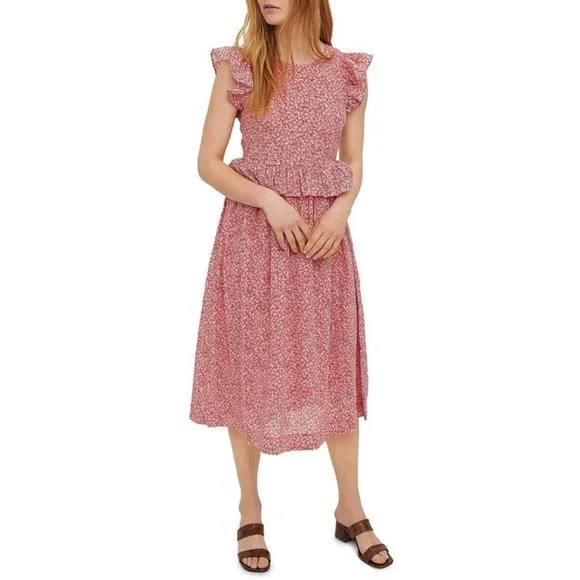 vero moda pink floral dress Vero Moda - Felicia Halterneck Maxi Dress - Women - Polyester - S
